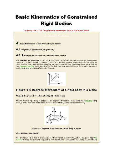 a mechanism with a slot for some kind of pass|Chapter 4. Basic Kinematics of Constrained Rigid Bodies.